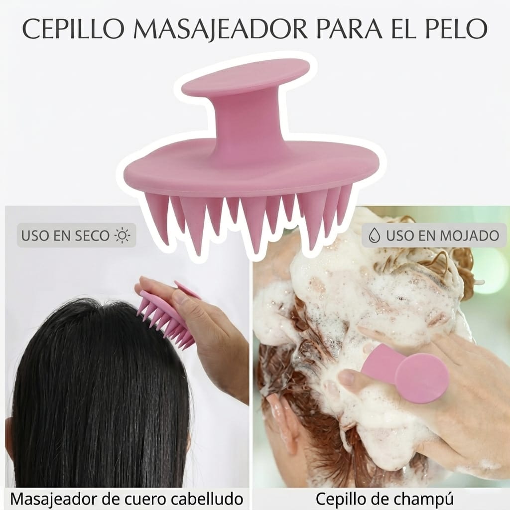 Cepillo Masajeador Cuero Cabelludo
